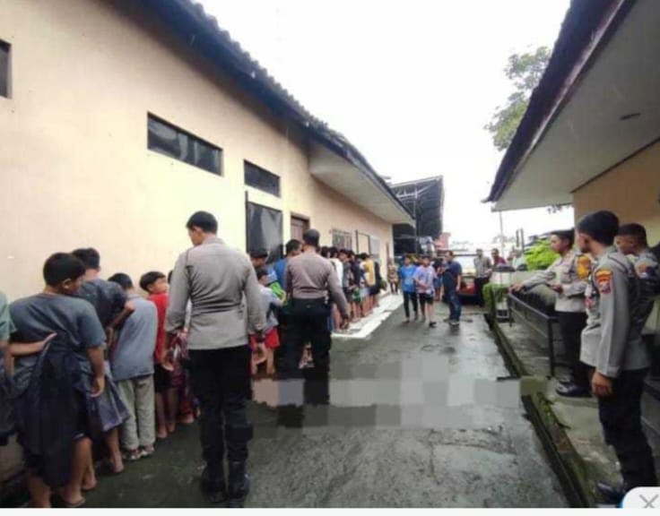 Polres Mojokerto Kota Amankan Puluhan Remaja Diduga Akan Perang Sarung