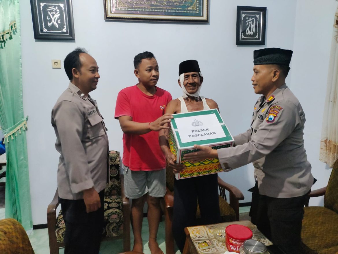 Bentuk Empati Polsek Pagelaran, Sambangi Korban Laka Balap Liar