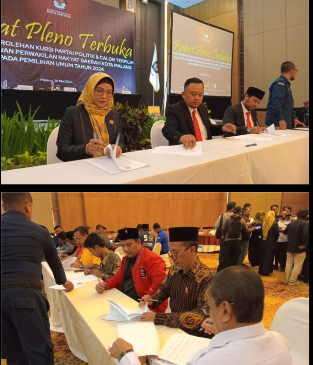 KPU Menetapkan, Peraih Kursi Terbanyak & Anggota DPRD Kota Malang Periode 2024-2029