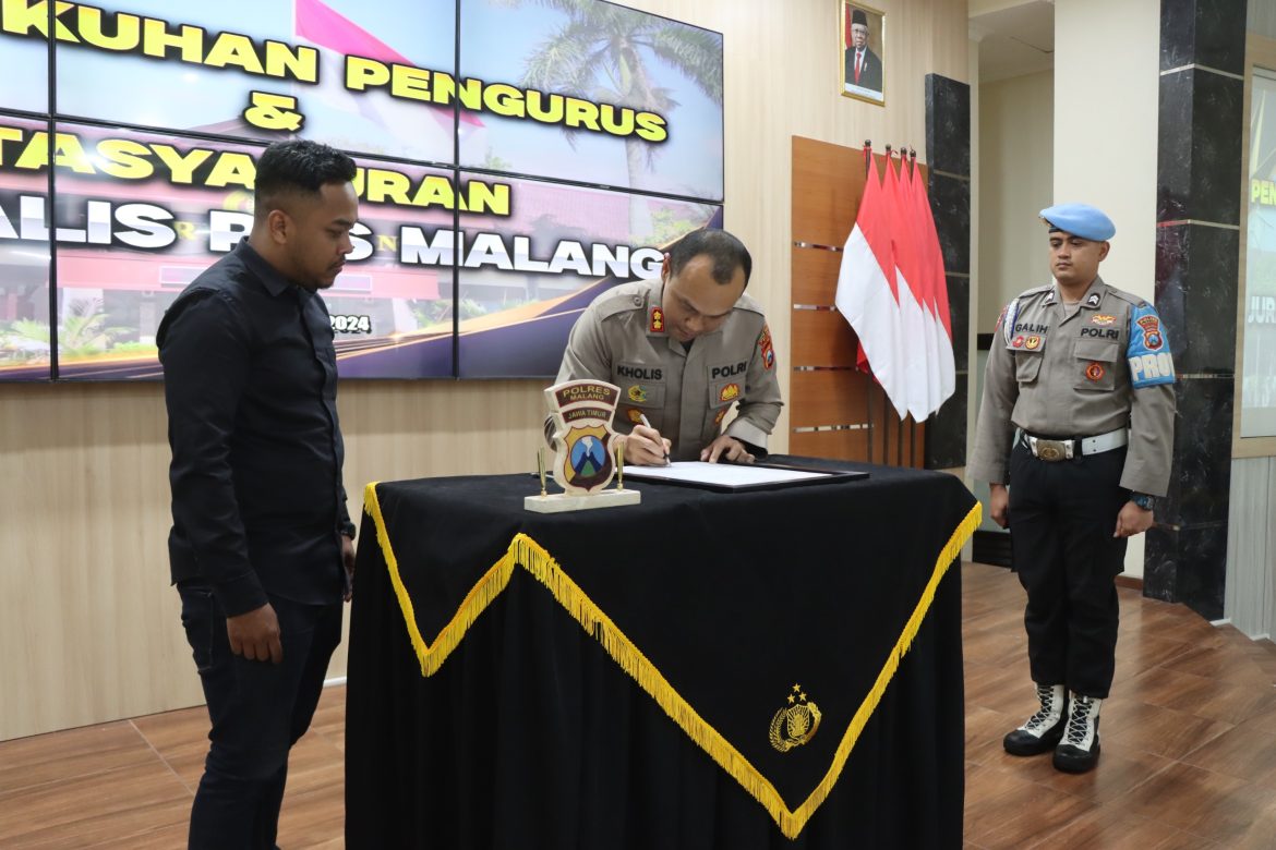 Perkuat Sinergi Kapolres Malang Hadiri Pengukuhan Jurnalis Pos Malang