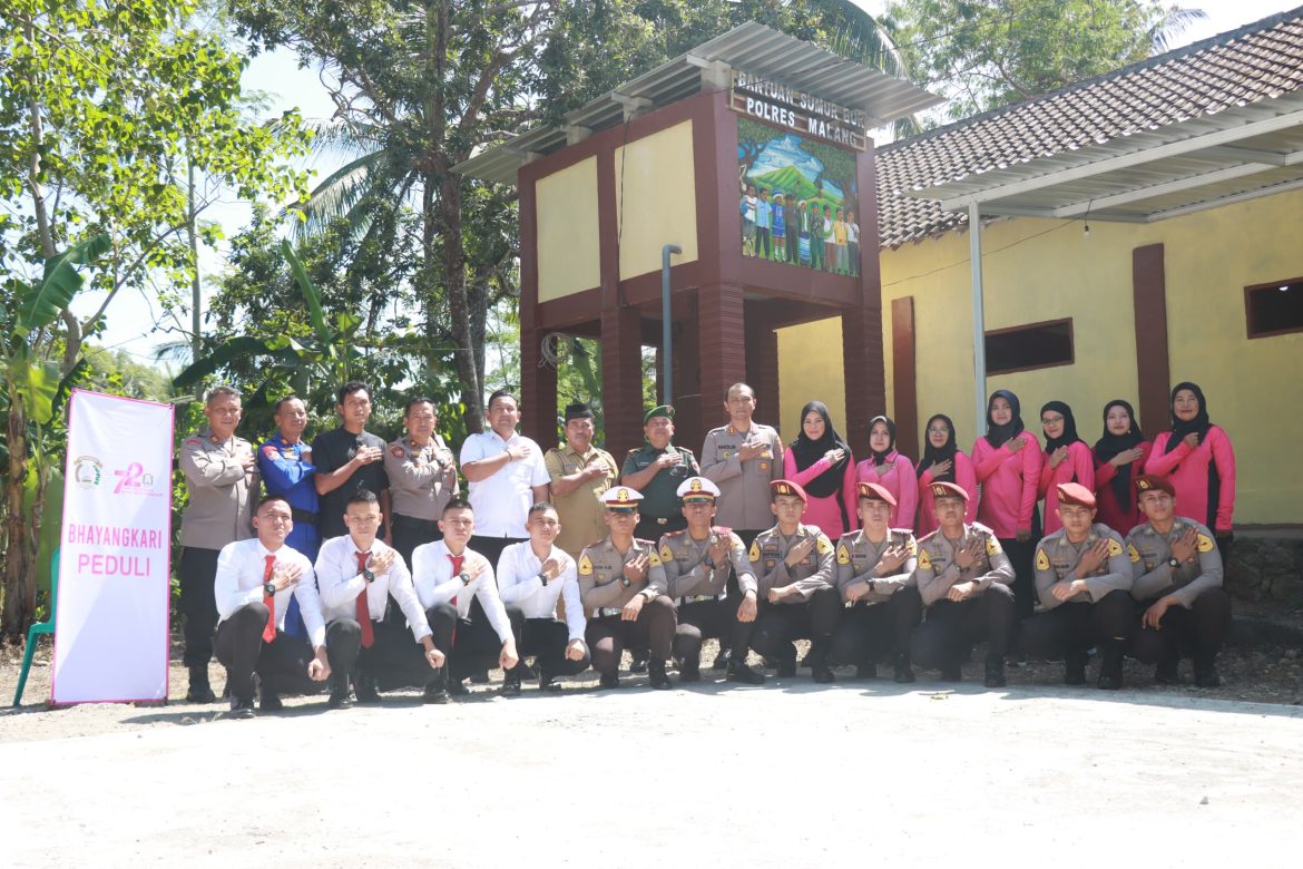 Polres Malang Sambut Hari Bhayangkara ke-78 dengan Sumur Bor Gratis untuk Warga