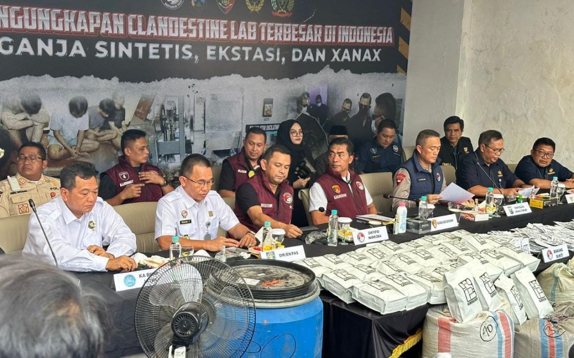 Polri Berhasil Bongkar Pabrik Narkoba di Malang Berkedok Kantor EO
