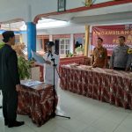 Bhabinkamtibmas Hadiri Pelantikan Perangkat Desa Banjarejo