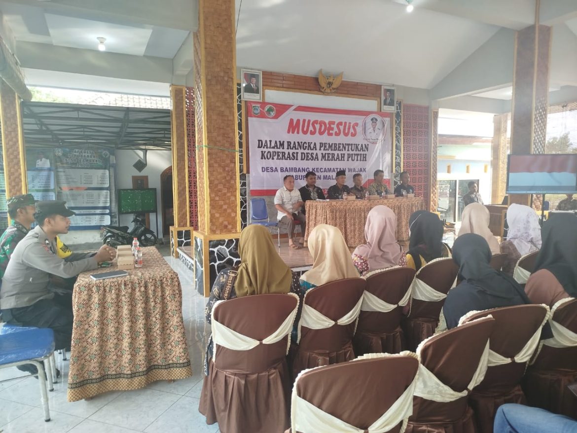 Polsek Wajak Lakukan Pendampingan Pembentukan Koperasi Merah Putih