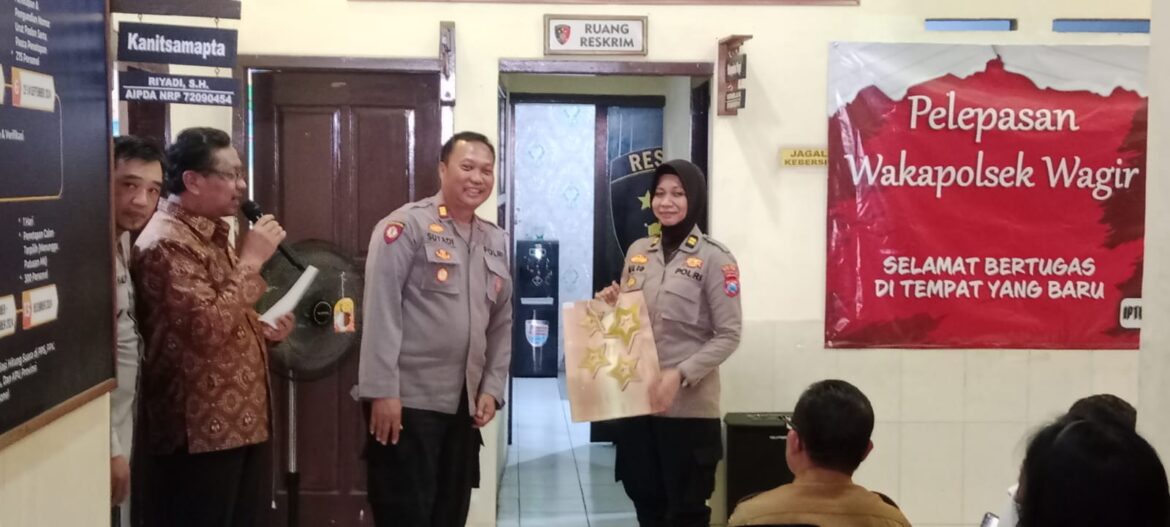 Wakapolsek Wagir Iptu Yulistiana Sri Iriana, Resmi Pindah Tugas