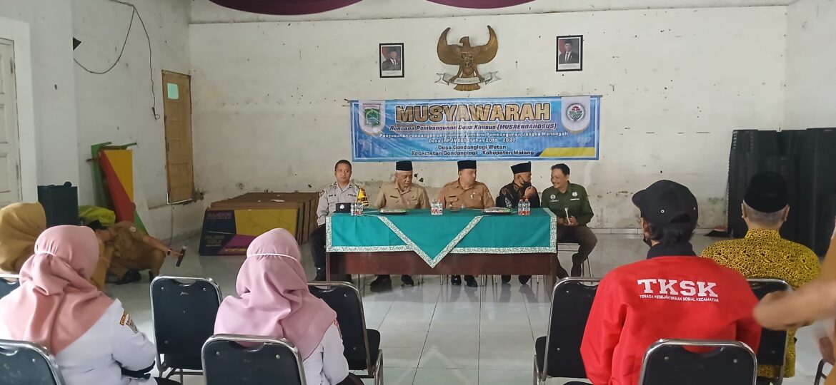 Polsek Gondanglegi Amankan Musrenbangsus Desa Gondanglegi Wetan