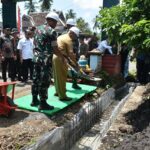 Bupati Malang bersama Dandim 0818/Malang-Batu Tinjau Sasaran Drainase TMMD Ke-126 di Desa Lebakharjo 