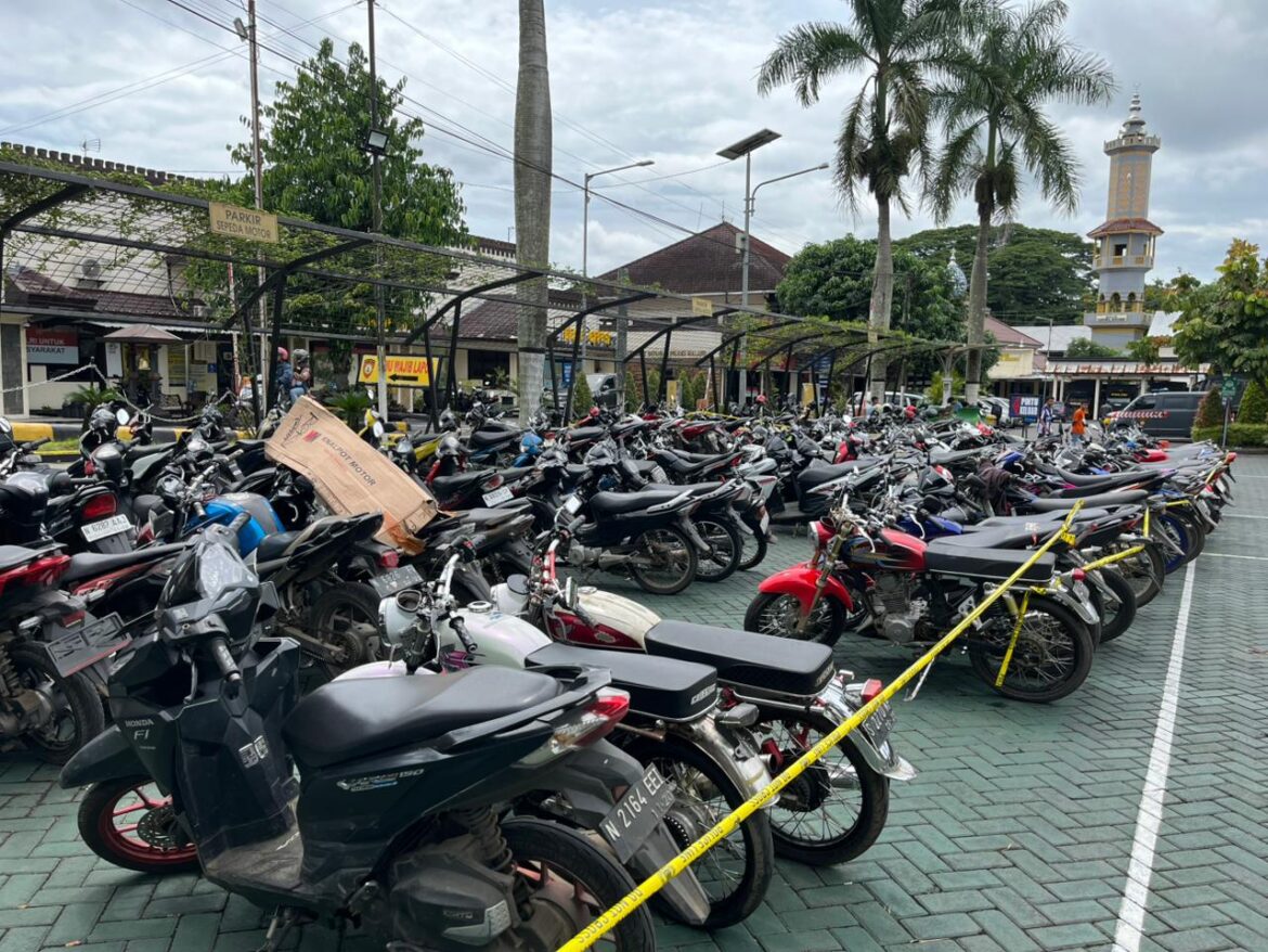 Ratusan Motor Pembalap Liar Diamankan di Polres Malang, Baru Bisa Diambil Setelah Operasi Zebra