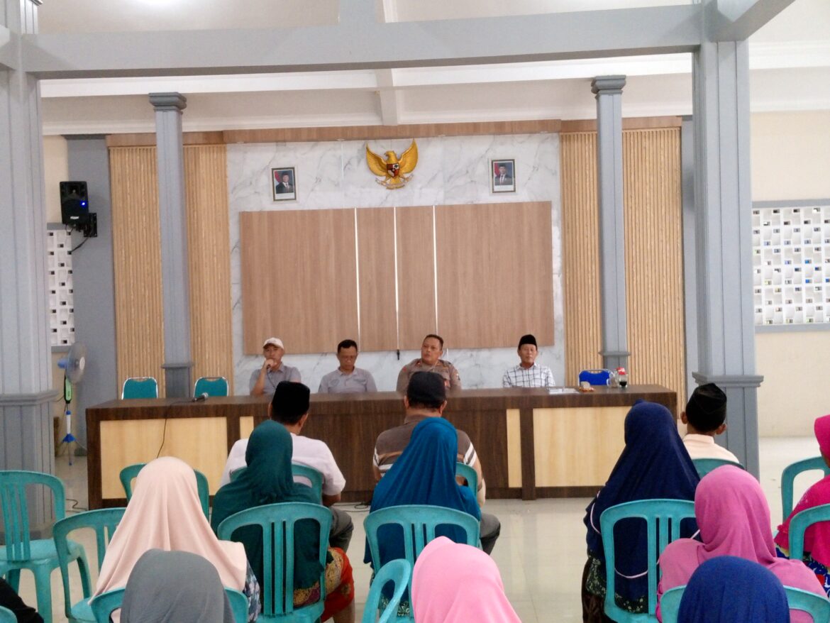 Pemerintah Desa Gampingan Gelar Musyawarah Pembuangan Sampah dari Limbah PT. Ekamas Fortuna