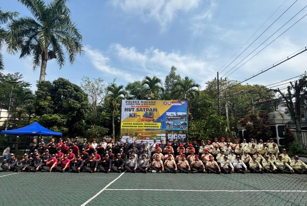 Peringati HUT Satpam ke-45, Polres Malang Gelar Lomba PBB hingga Bela Diri