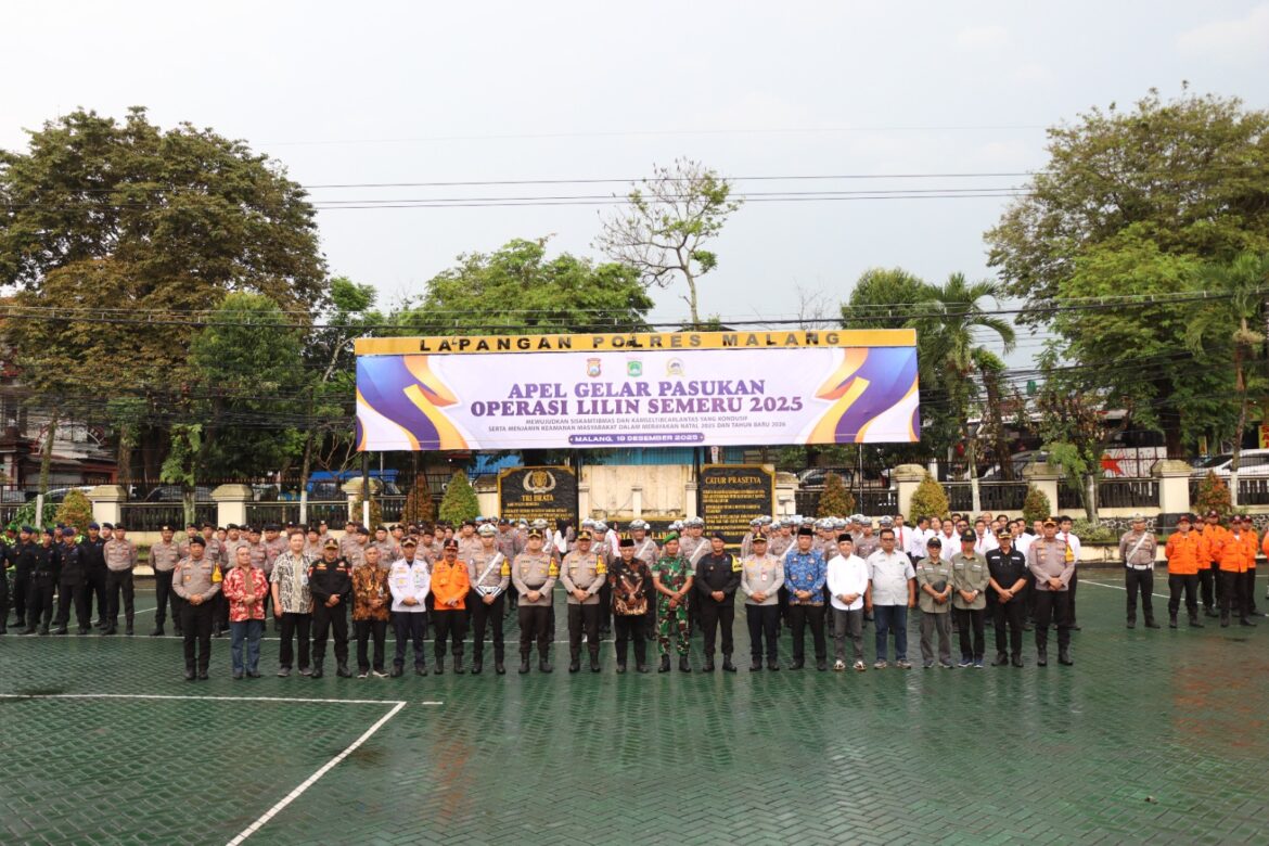 Apel Operasi Lilin Semeru 2025, Polres Malang Pastikan Pengamanan Nataru Siap