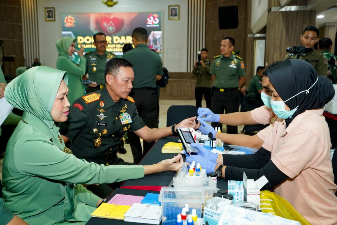 Sentuhan Kepedulian, Kostrad Gelar Donor Darah Sambut HUT ke-65